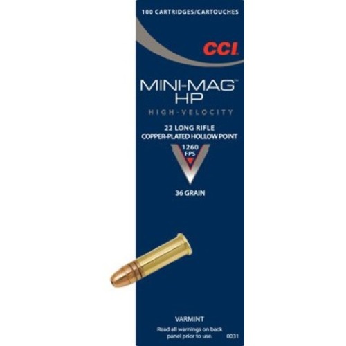 CCI .22LR Mini-Mag HP Hollow Point Ammunition 0031