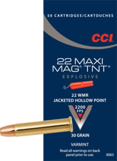 CCI .22 WMR Maxi Mag TNT 30GR Ammunition
