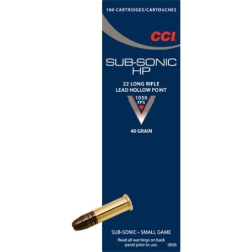 CCI Subsonic 40gr Hollow Point .22 LR Ammunition