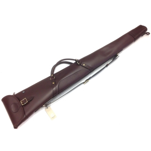 Croots Byland Leather 30" Shotgun Bag - Oxblood