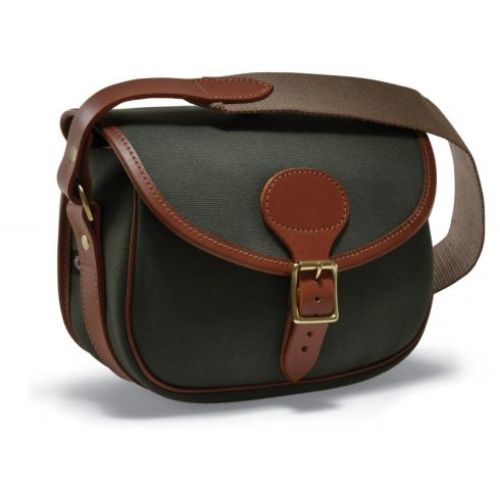 Croots Rosedale 100 Canvas & Leather Cartridge Bag - Green / Tan