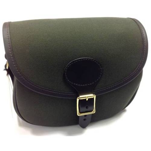 Croots Rosedale 100 Canvas & Leather Cartridge Bag - Loden Green