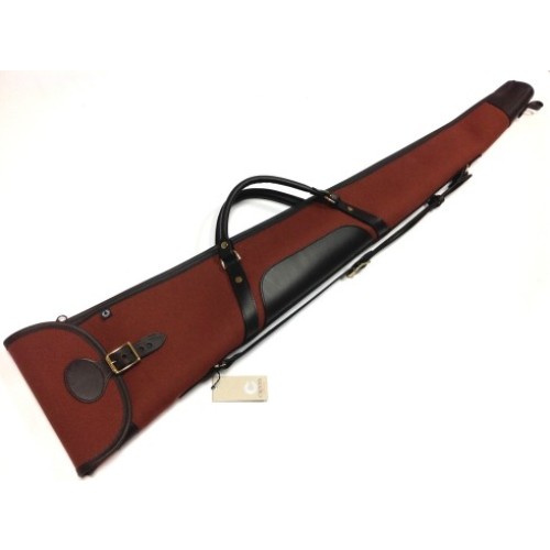 Croots Rosedale 30" Canvas & Leather Shotgun Bag - Fox Tan