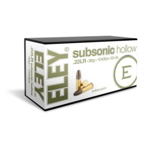 Eley Subsonic Hollow .22LR 38gr HP Ammunition