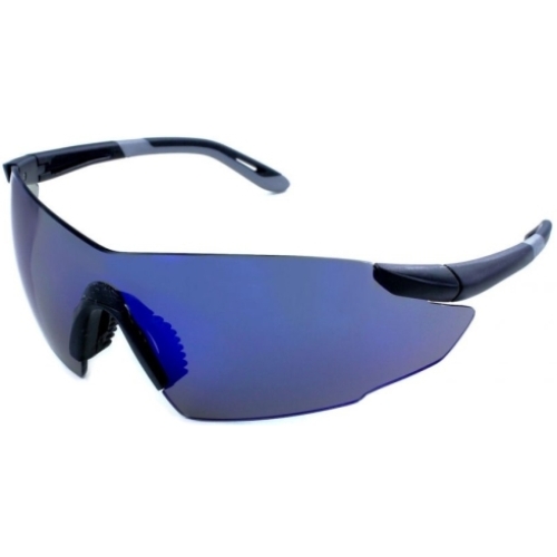 Evolution Hunter Grey - Blue Flash Mirror Safety Glasses