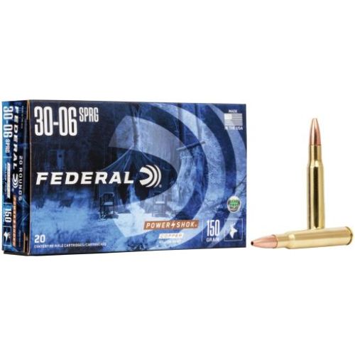 Federal .30-06 150Gr HP Power-Shok Copper Non-Toxic Ammunition