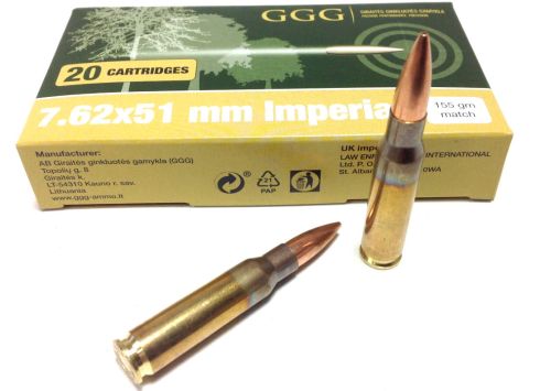 ggg imperial match 155gr .308 ammo
