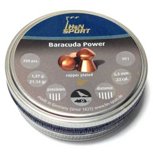 H&N Baracuda Power .22 Copper Plated Pellets