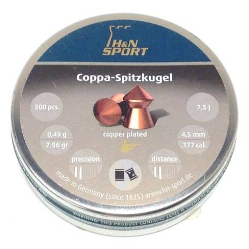 H&N Coppa-Spitzkugel .177 Copper Plated Pellets