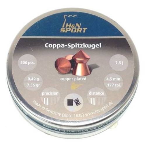 H&N Coppa-Spitzkugel .177 Copper Plated Pellets