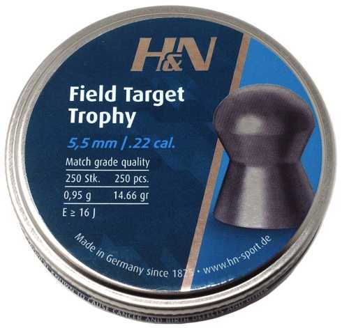 H&N Field Target Trophy .22 Pellets - 250 Quantity