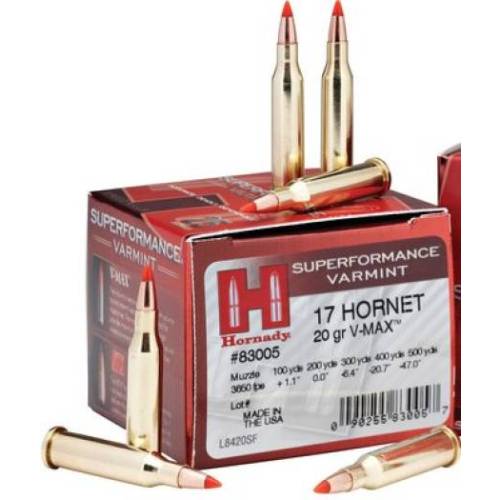 Hornady .17 Hornet 20gr V-Max Superformance Ammunition 83005