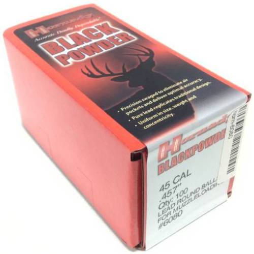 Hornady .45 Cal Muzzleloading Lead Ball .457" - 6080