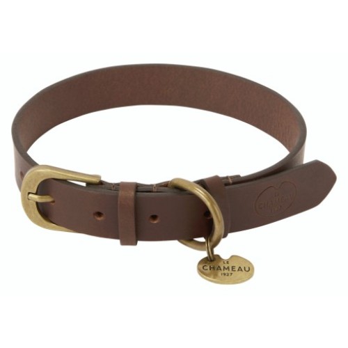 le chameau leather dog collar