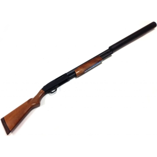 Mossberg 500 20 Gauge Hushpower Pump Action Shotgun With Wooden Stock