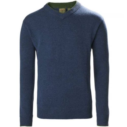 musto country v neck dark cobalt