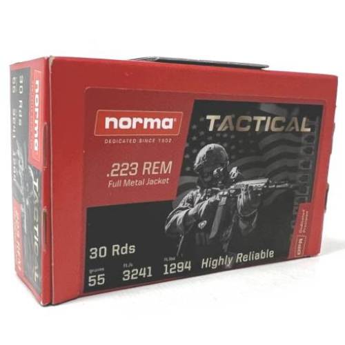 norma tactical .223 55gr fmj ammo