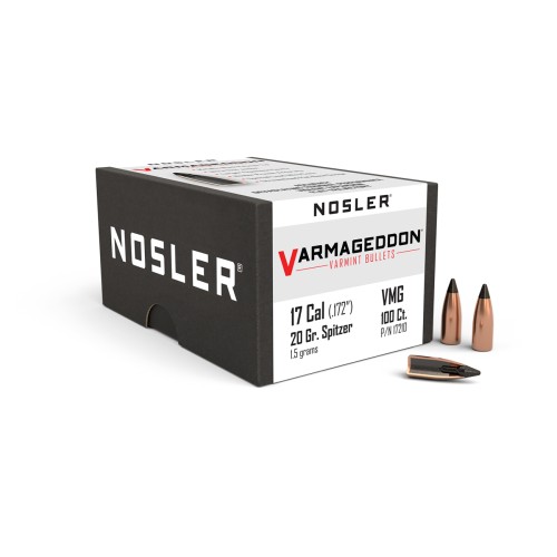 Nosler .17 Cal 20gr Varmageddon Bullet Heads 17210