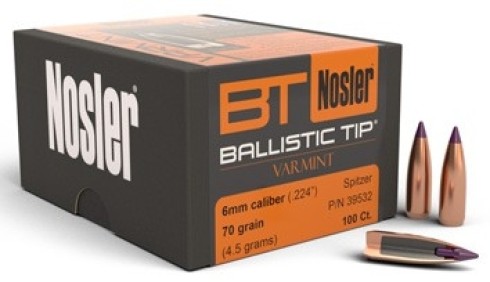 Nosler 6mm 70gr Ballistic Tip Bullets
