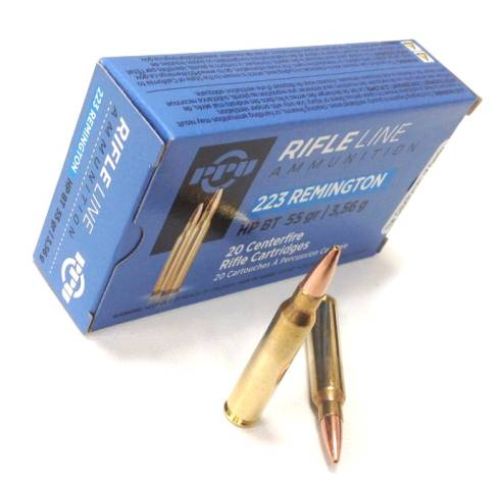 ppu .223 55gr hp bt ammo