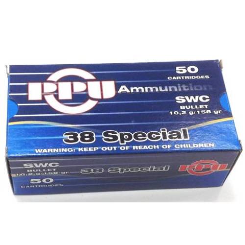 PPU Prvi Partizan .38 Special 158gr SWC Ammunition