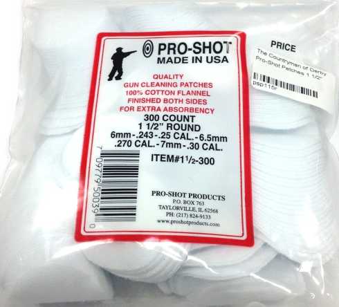Pro-Shot 1 1/2" Rifle Cleaning Patches