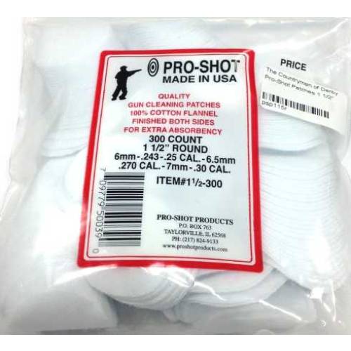 Pro-Shot 1 1/2" Rifle Cleaning Patches