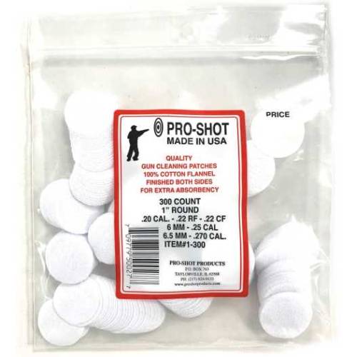 Pro-Shot 1" Round Rifle Cleaning Patches