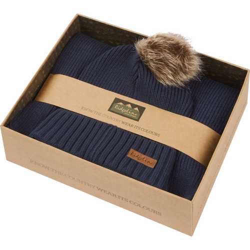 Image Of Ridgeline Baltic Bobble Hat & Scarf Set Tarn ridgeline baltic hat and scarf set gift tarn bobble