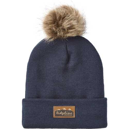 Image Of Ridgeline Heritage Fine Knit Bobble Hat Tarn ridgeline unisex heritage bobble hat tarn