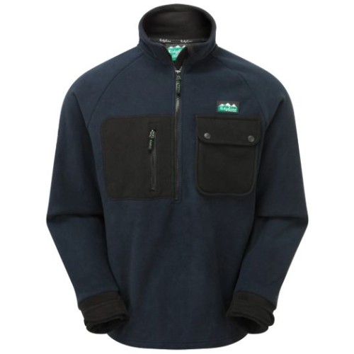 Ridgeline Igloo 2 Bush Fleece lack & Navy Shirt
