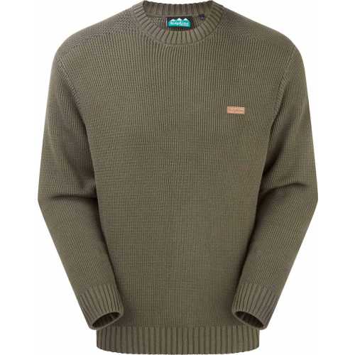 Image Of Ridgeline Mens Journeyman Knit Jumper Moss ridgeline journeyman mens knitted jumper moss
