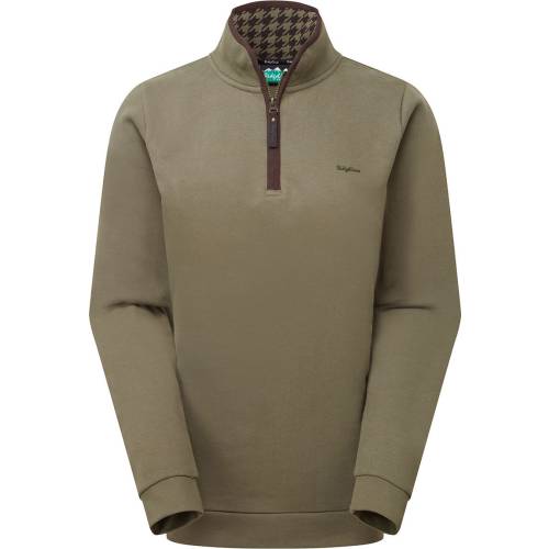 ridgeline ladies smokey olive brancaster quarter zip