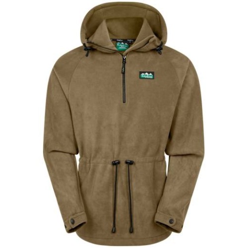 ridgeline malin fleece smock teak