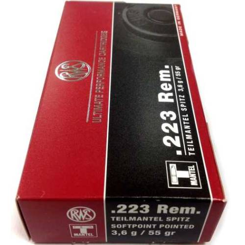 RWS .223 55gr SP Soft Point Ammunition