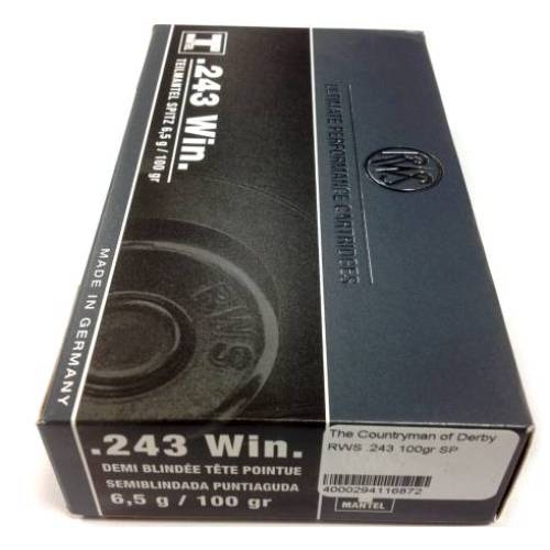 RWS .243 100gr SP Soft Point Ammunition