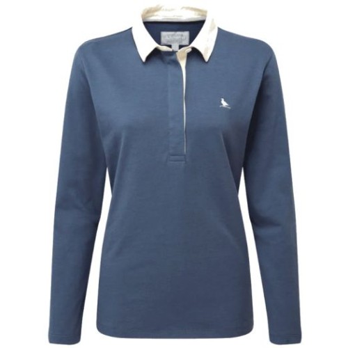 schoffel chapel porth vintage navy rugby shirt
