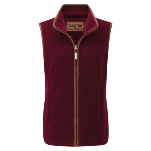 Schoffel Lyndon Ladies Ruby Red Fleece Gilet