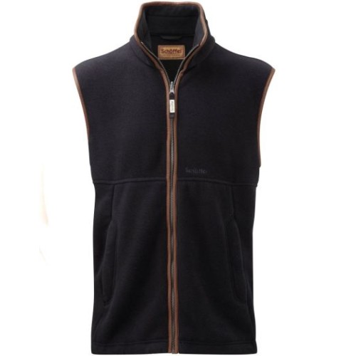 Schoffel Oakham Fleece Gilet In Gunmetal Black