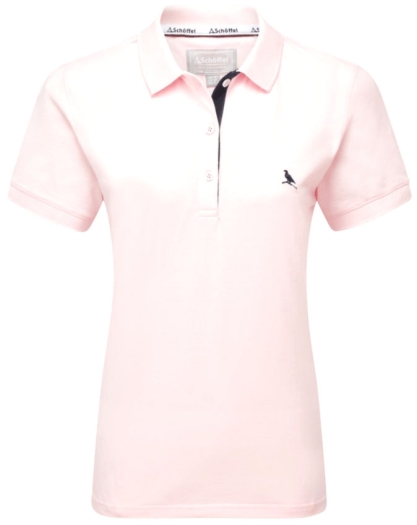 schoffel st ives polo shirt pale pink