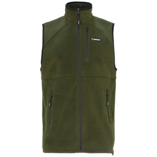 swazi sherpa vest olive fleece gilet