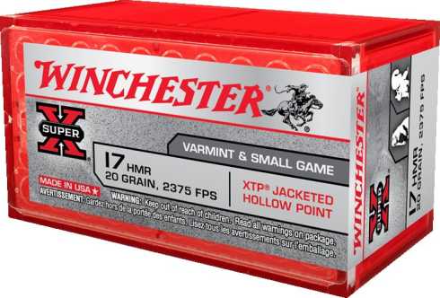 Winchester .17 HMR 20gr XTP Super X Ammunition
