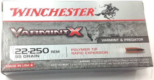 Winchester .22-250 55gr Varmint X Ammunition